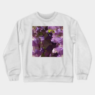 Rich Lilac Purple Abstract Low Polygon Background Crewneck Sweatshirt